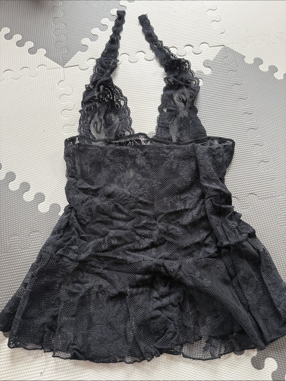 Black Lace Halter Chemise Lingerie - Victoria’s Secret